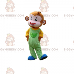 Kostým maskota Monkey BIGGYMONKEY™ s barevným oblečením, kostým