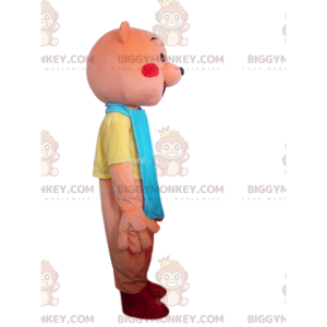 BIGGYMONKEY™ maskotkostume Pink bamse med røde kinder -