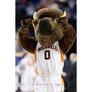 Brown Buffalo BIGGYMONKEY™ Mascot Costume In Sportswear –