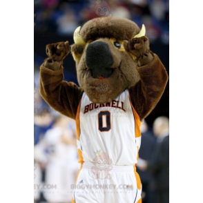 Brown Buffalo BIGGYMONKEY™ Mascot Costume In Sportswear -