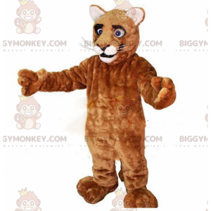 BIGGYMONKEY™ Maskottchenkostüm Riesenpuma, braune Katze