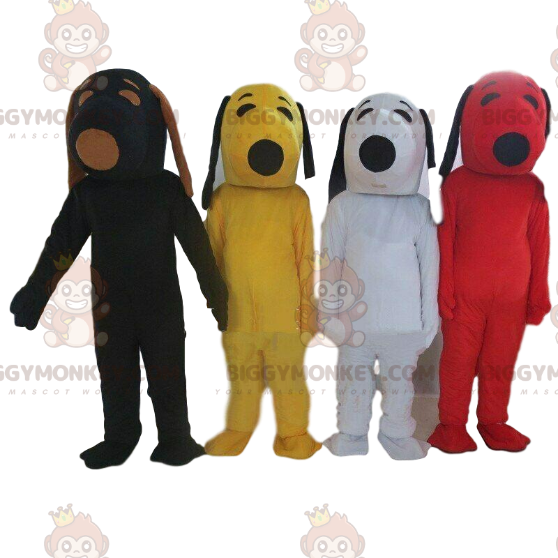 4 BIGGYMONKEY™s maskot af Snoopy i forskellige farver, berømte 4 BIGGYMONKEY™s maskot af Snoopy i forskellige farver, berømte