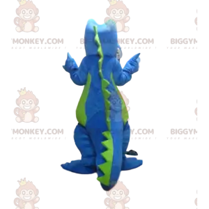 Μπλε και πράσινη στολή μασκότ BIGGYMONKEY™ δεινοσαύρου, στολή