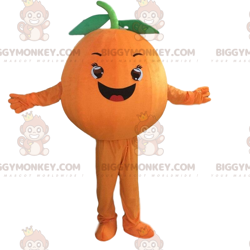 Giant Orange BIGGYMONKEY™ Maskotdräkt, Orange Fruktdräkt -