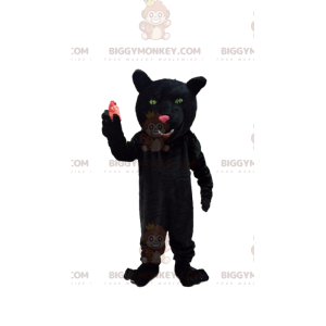 Μαύρος πάνθηρας BIGGYMONKEY™ μασκότ στολή, μαύρη στολή