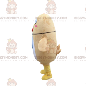 Yellow and White Chicken BIGGYMONKEY™ Mascot Costume, Plump and