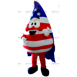 Teardrop BIGGYMONKEY™ Mascot Costume in USA Colors -