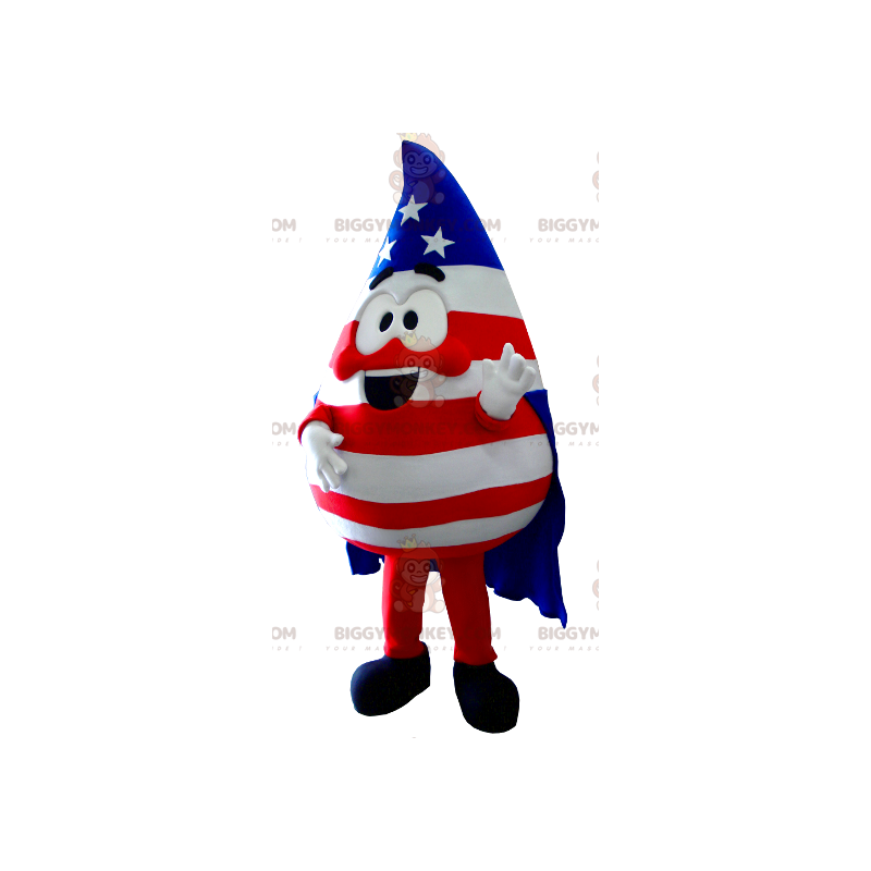 Teardrop BIGGYMONKEY™ Mascot Costume in USA Colors -