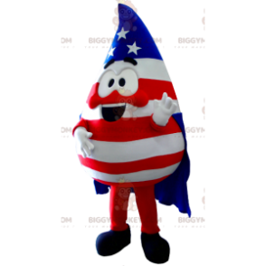 Teardrop BIGGYMONKEY™ mascottekostuum in Amerikaanse kleuren -