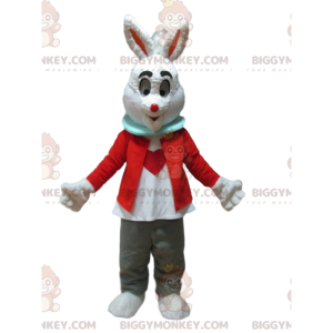 BIGGYMONKEY™ costume mascotte di coniglio con un cuore sullo
