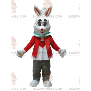 BIGGYMONKEY™ mascot costume of rabbit with a heart on his