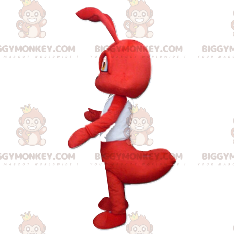Kostium czerwonych mrówek BIGGYMONKEY™ ubrana na biało. Kostium czerwonych mrówek BIGGYMONKEY™ ubrana na biało.