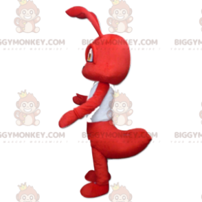 BIGGYMONKEY™ maskotkostyme av røde maur kledd i hvitt. gigantiske maur - Myr maskoter - BIGGYMONKEY_09949 - BiggyMonkey.com