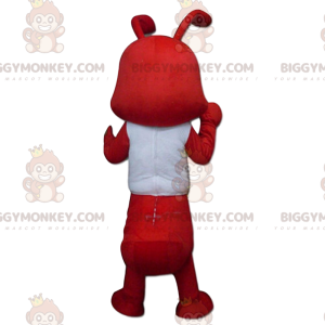 BIGGYMONKEY™ mascot costume of red ants dressed in white. giant