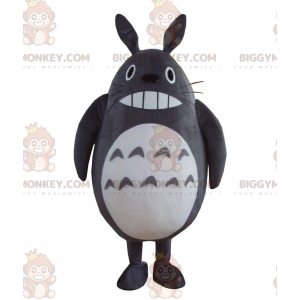 BIGGYMONKEY™ mascot costume of Totoro gray and white, cartoon