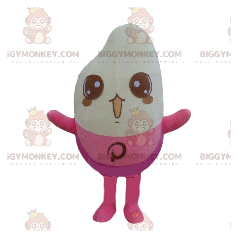 Disfraz de mascota BIGGYMONKEY™ Grano de arroz gigante vestido Disfraz de mascota BIGGYMONKEY™ Grano de arroz gigante vestido