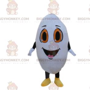 Gigantische rijstkorrel BIGGYMONKEY™ mascottekostuum, wit karakterkostuum - Menselijke mascottes - BiggyMonkey.com