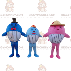 3 BIGGYMONKEY™s fargerike hvalmaskoter, 3 gigantiske fisker - Fiskemaskotter - BIGGYMONKEY_09954 - BiggyMonkey.com