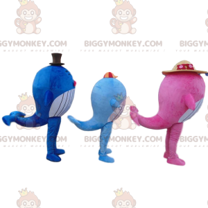 3 BIGGYMONKEY™s fargerike hvalmaskoter, 3 gigantiske fisker