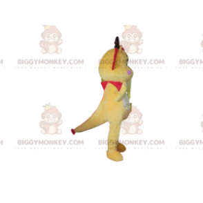 BIGGYMONKEY™ Maskottchenkostüm, gelber und weißer Drache
