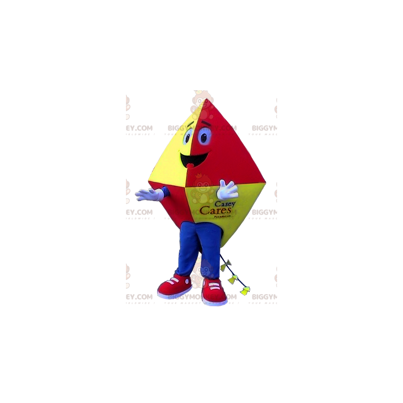 Rood gele en blauwe vlieger BIGGYMONKEY™ mascottekostuum - Rood gele en blauwe vlieger BIGGYMONKEY™ mascottekostuum -