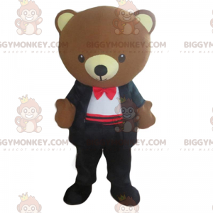 Stylish teddy bear BIGGYMONKEY™ mascot costume, stylish teddy