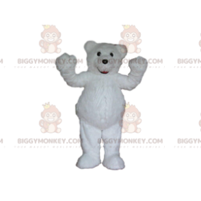 Fantasia de mascote BIGGYMONKEY™ de pelúcia de urso branco