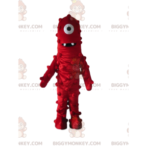 Red monster BIGGYMONKEY™ mascot costume, red alien costume -