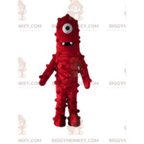 Red monster BIGGYMONKEY™ mascot costume, red alien costume -