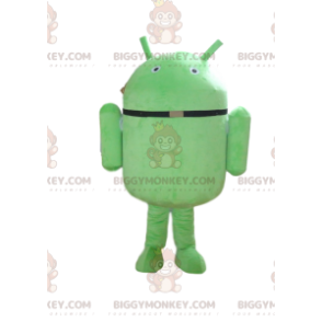 BIGGYMONKEY™ Android mascot costume, green robot costume, GSM
