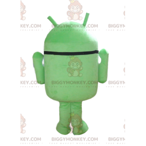 BIGGYMONKEY™ Android-maskotdräkt, grön robotdräkt, GSM-dräkt -