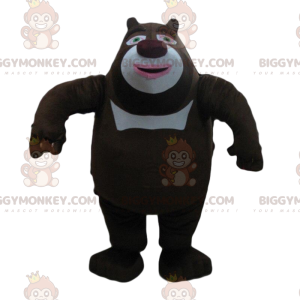 Black and white bear BIGGYMONKEY™ mascot costume, big bear