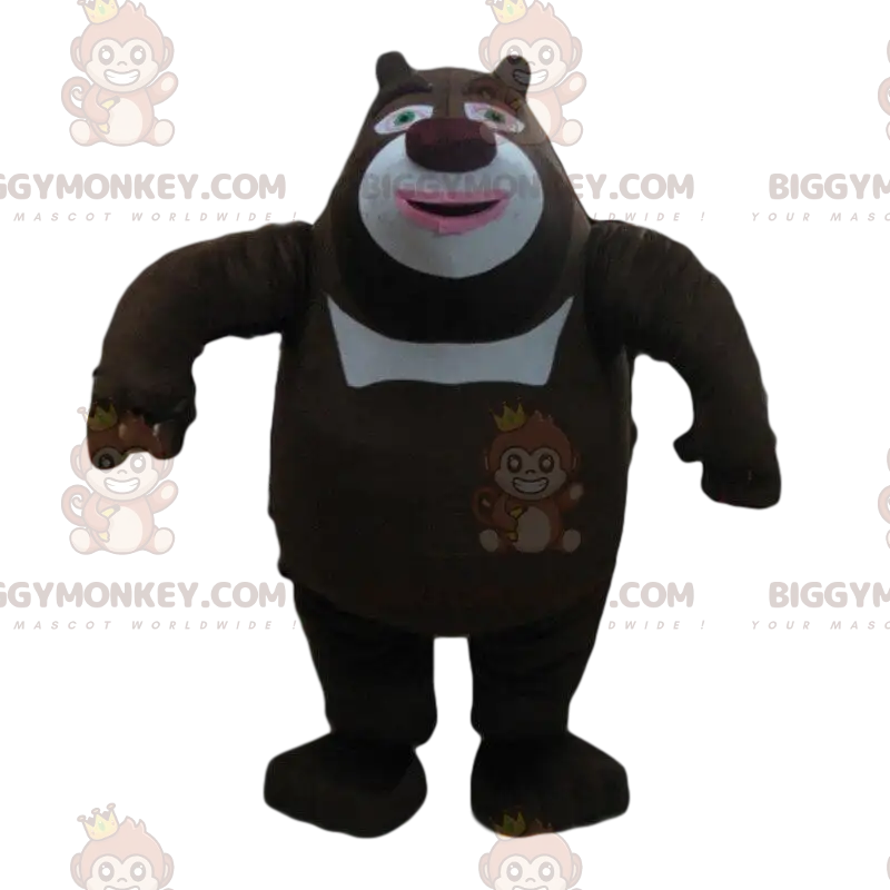 Στολή μασκότ ασπρόμαυρης αρκούδας BIGGYMONKEY™, στολή μεγάλης Στολή μασκότ ασπρόμαυρης αρκούδας BIGGYMONKEY™, στολή μεγάλης