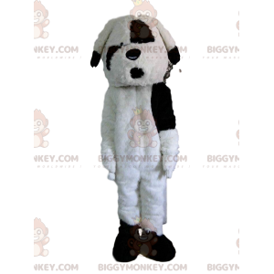 Black and white dog BIGGYMONKEY™ mascot costume, doggie costume