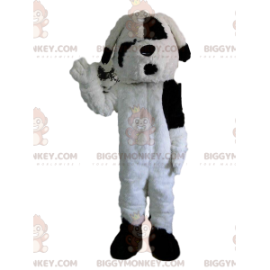 Zwart-witte hond BIGGYMONKEY™ mascottekostuum, hondenkostuum -