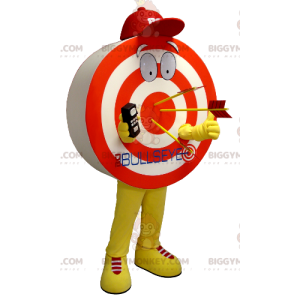 Costume de mascotte BIGGYMONKEY™ en forme de cible géante rouge