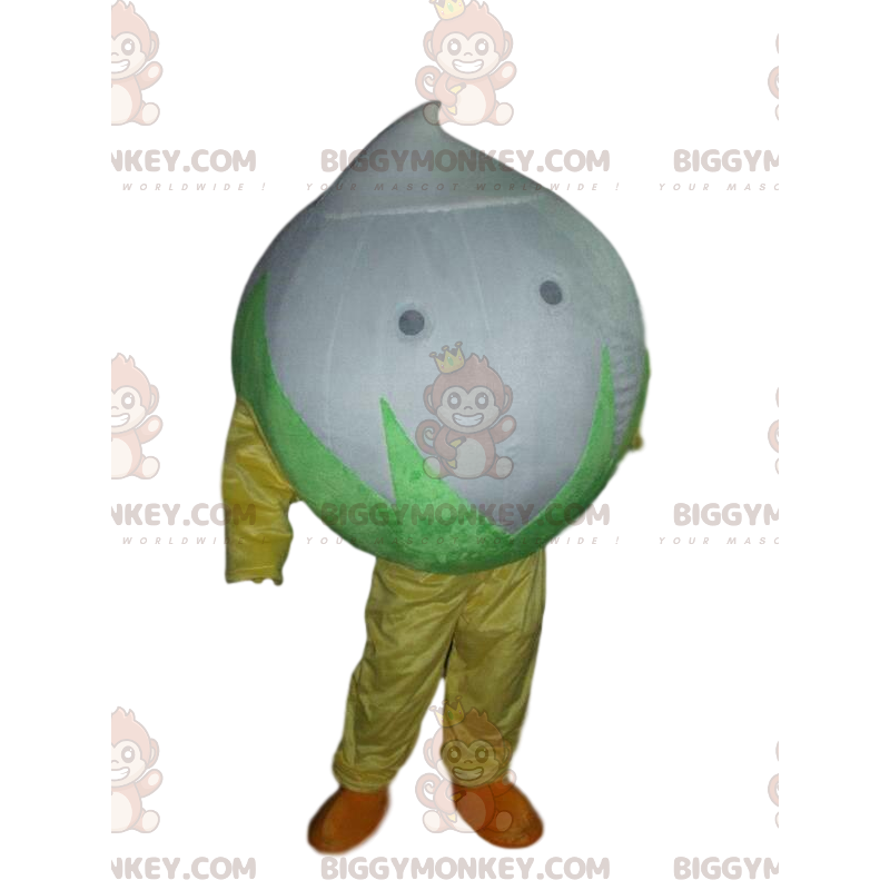 Reuze katoenen bloem BIGGYMONKEY™ mascotte kostuum, ui kostuum Reuze katoenen bloem BIGGYMONKEY™ mascotte kostuum, ui kostuum