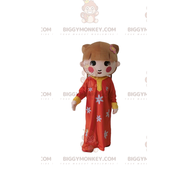 Kostium maskotka Azjatka BIGGYMONKEY™, tradycyjny kostium Kostium maskotka Azjatka BIGGYMONKEY™, tradycyjny kostium