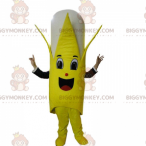 Costume de mascotte BIGGYMONKEY™ de banane géante jaune et