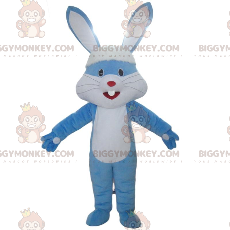 Blue and White Rabbit BIGGYMONKEY™ maskottiasu, pupuasu - Blue and White Rabbit BIGGYMONKEY™ maskottiasu, pupuasu -