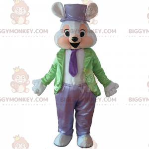 White Rabbit BIGGYMONKEY™ Mascot Costume Dress Up Stylish Suit