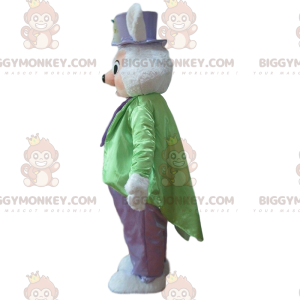 Κομψό κοστούμι μασκότ BIGGYMONKEY™ Λευκού Κουνελιού