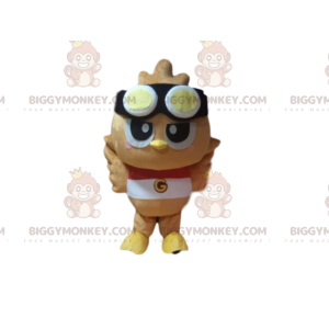 Costume de mascotte BIGGYMONKEY™ d'oiseau avec des lunettes