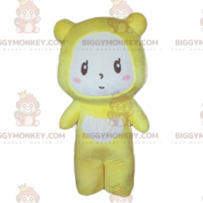 BIGGYMONKEY™ Baby Yellow Bear Mascot Costume With Panda Pajamas - Bear mascot - BIGGYMONKEY_010001 - BiggyMonkey.com