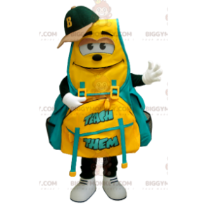 Costume de mascotte BIGGYMONKEY™ de sac à dos jaune et vert - Mascottes d'objets - BIGGYMONKEY_01133 - BiggyMonkey.com