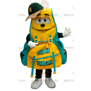 Yellow and Green Backpack BIGGYMONKEY™ Mascot Costume -