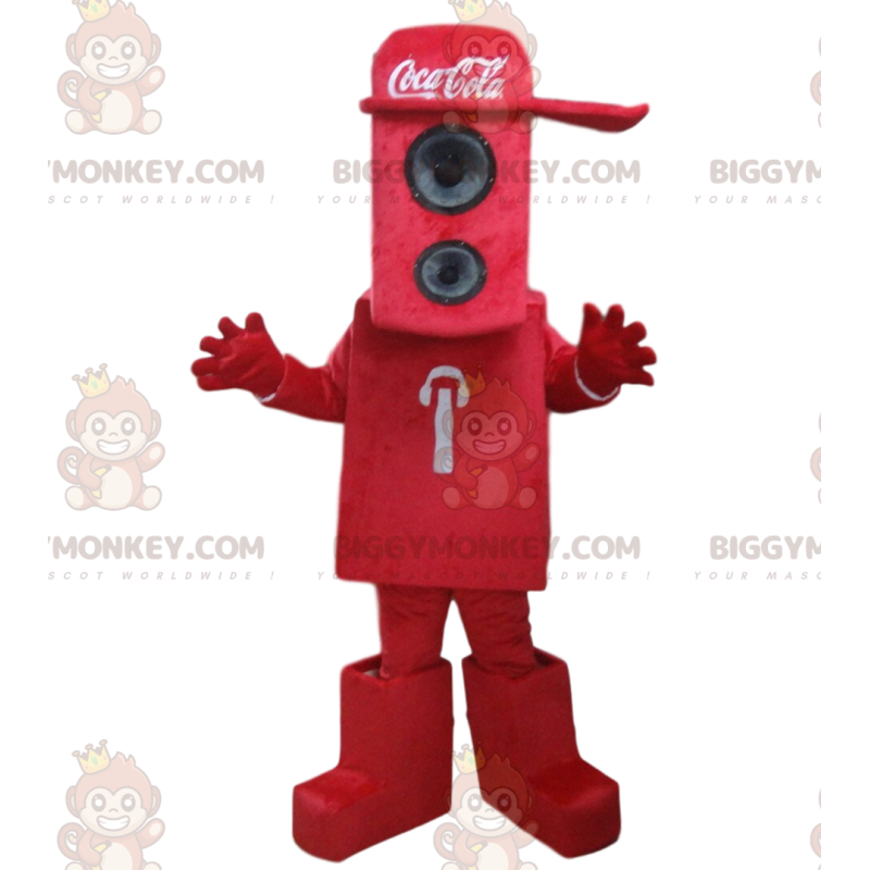 Red Pregnant BIGGYMONKEY™ Mascot Costume with Coca-Cola Cap -