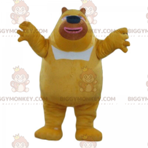 Big Yellow and White Bear BIGGYMONKEY™ Mascot Costume, Teddy