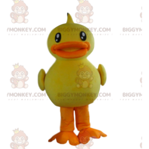 Disfraz de mascota BIGGYMONKEY™ gran pato amarillo y naranja, disfraz de canario - Mascota de los patos - BiggyMonkey.com