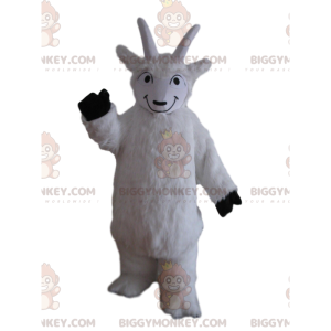 Fantasia de mascote de cabra branca BIGGYMONKEY™, fantasia de